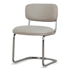 Chrome Dining Chair | Henry Beige (Set Of 2) | Myka Home