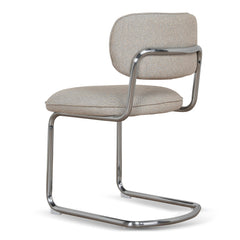 Chrome Dining Chair | Henry Beige (Set Of 2) | Myka Home