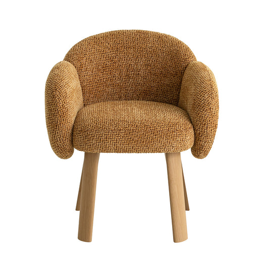 Natural Dining Chair | Honeycomb Ochre | Myka Home