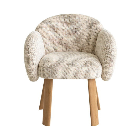 Natural Dining Chair | Honeycomb White | Myka Home