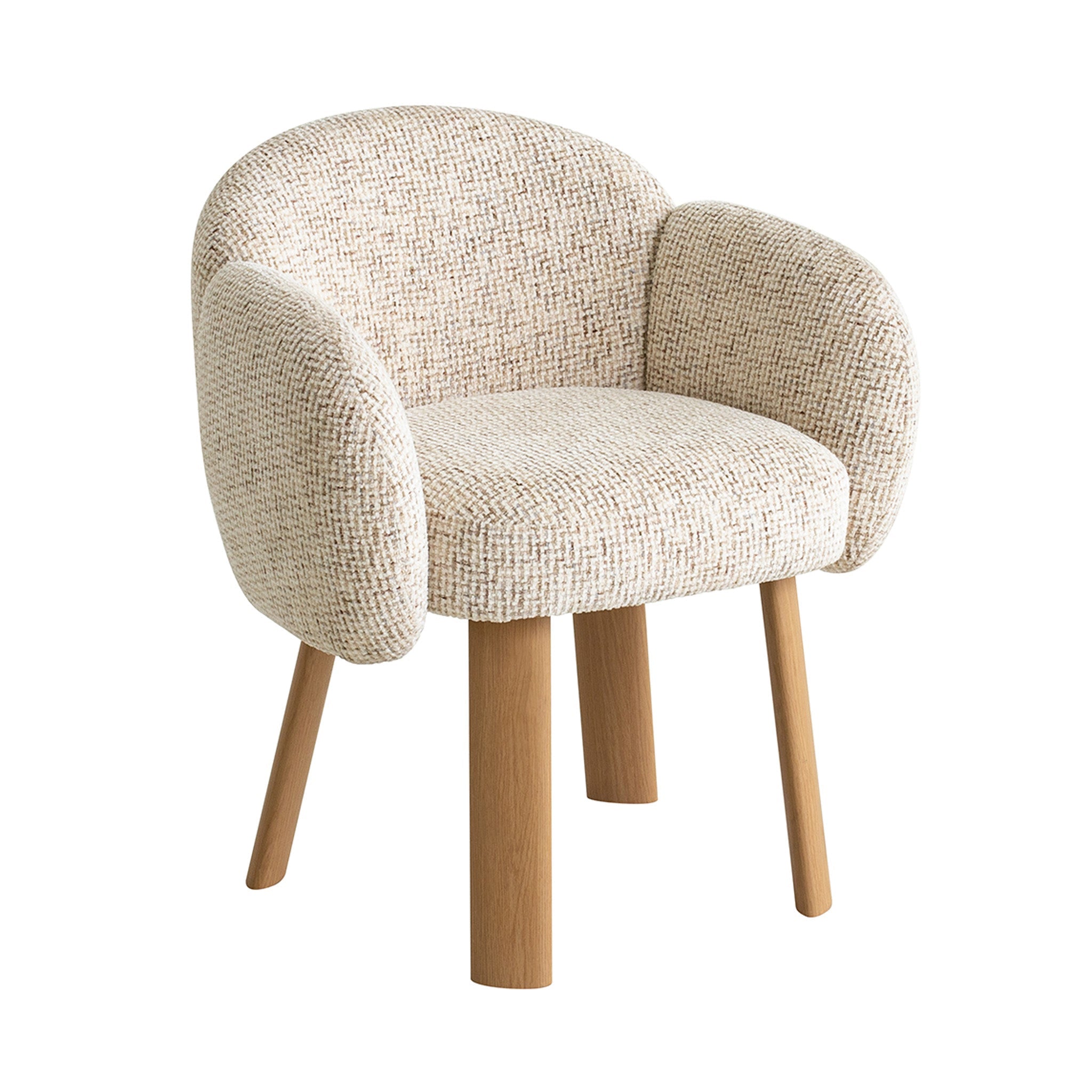 Natural Dining Chair | Honeycomb White | Myka Home
