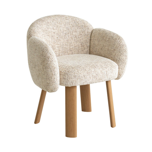Natural Dining Chair | Honeycomb White | Myka Home