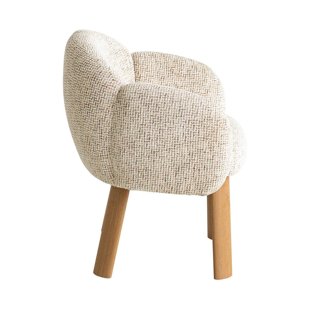 Natural Dining Chair | Honeycomb White | Myka Home