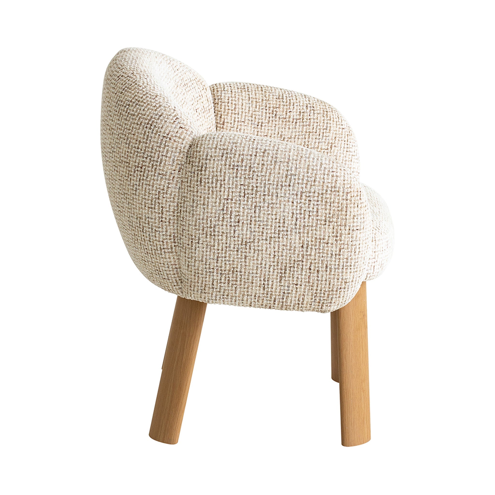 Natural Dining Chair | Honeycomb White | Myka Home