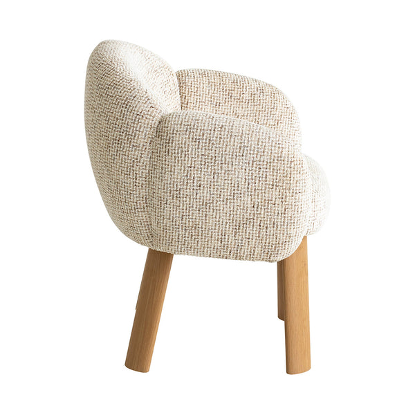 Natural Dining Chair | Honeycomb White | Myka Home