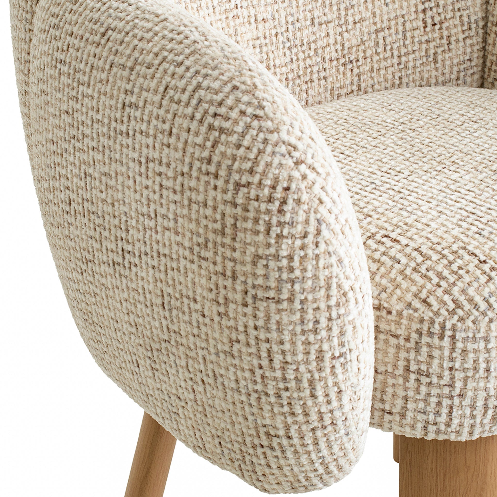 Natural Dining Chair | Honeycomb White | Myka Home
