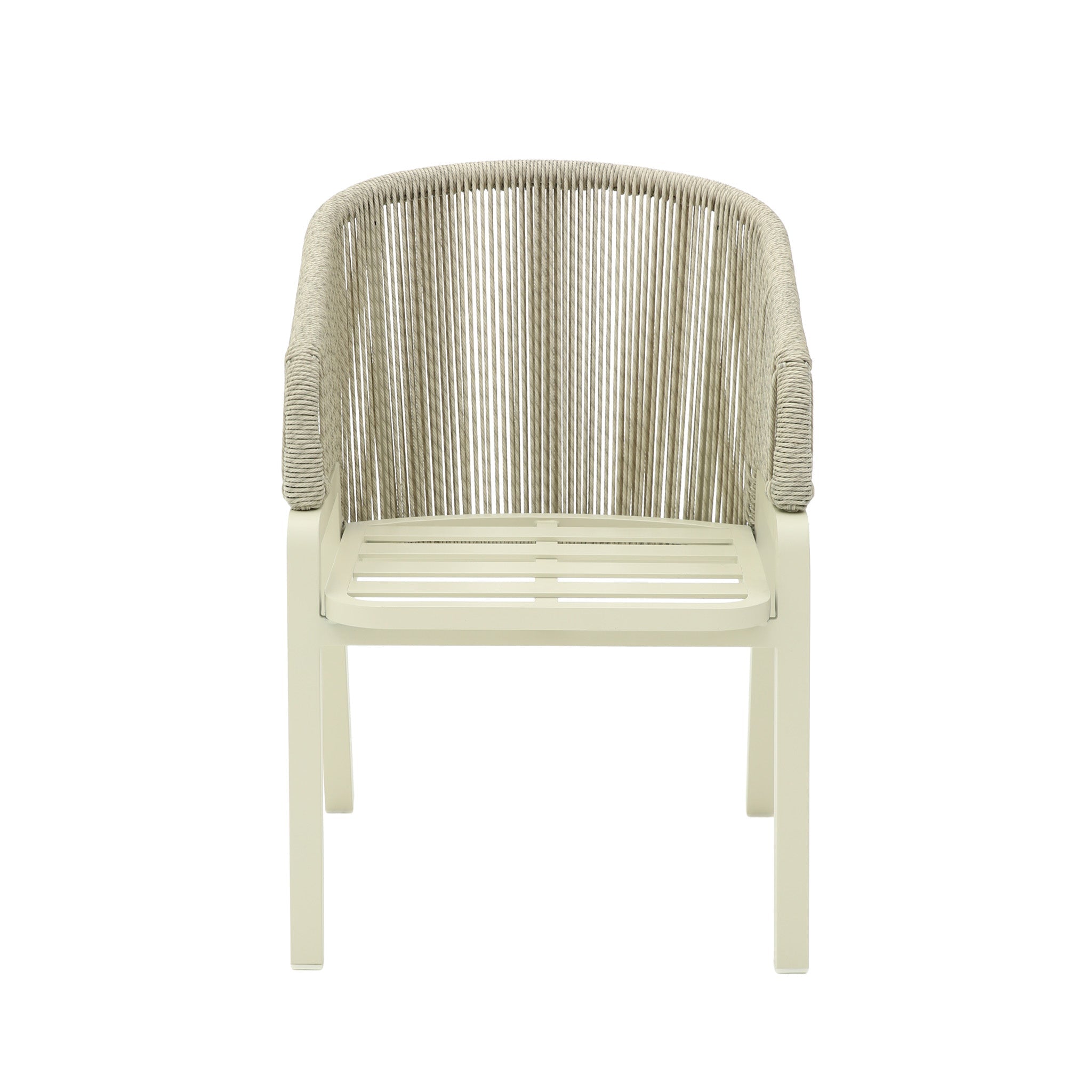 Grey Rattan Outdoor Dining Chair | Grey Cushion (Set Of 2) | Myka Home