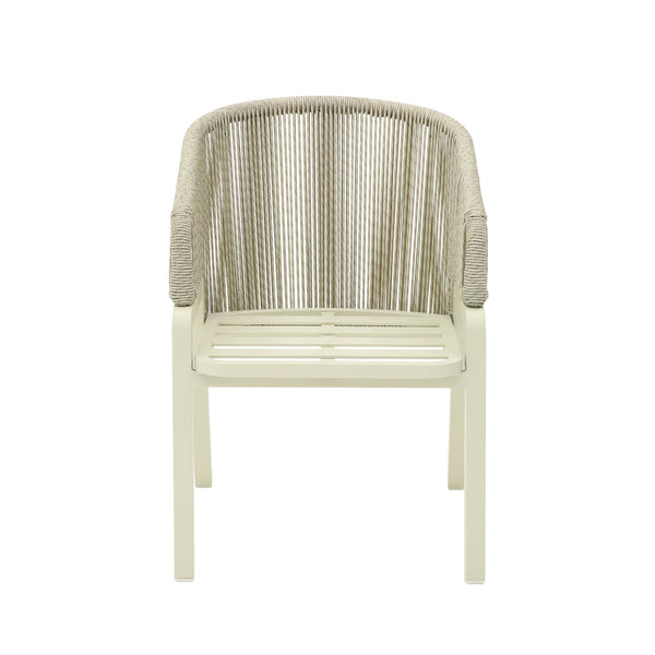 Grey Rattan Outdoor Dining Chair | Grey Cushion (Set Of 2) | Myka Home