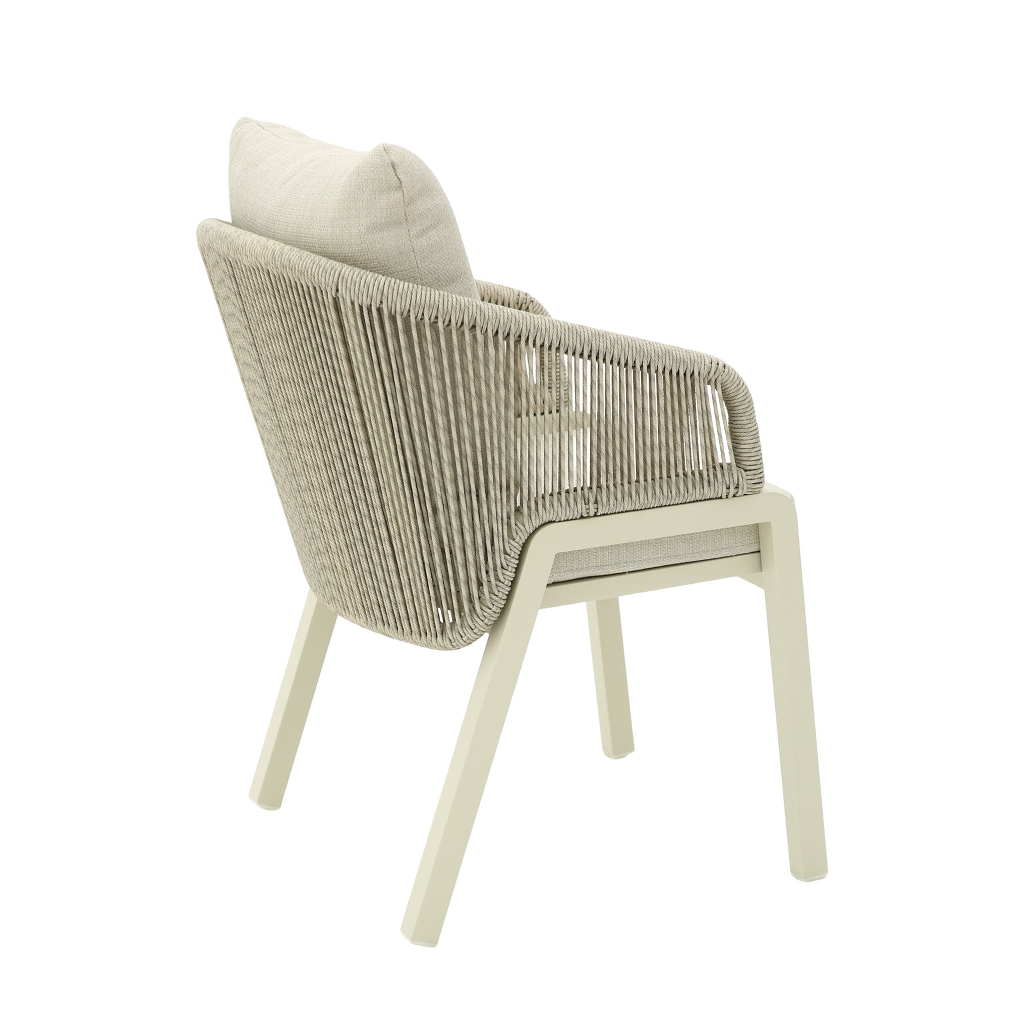 Grey Rattan Outdoor Dining Chair | Grey Cushion (Set Of 2) | Myka Home