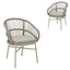 Taupe Rattan Outdoor Dining Chair | Beige Cushion (Set Of | Myka Home