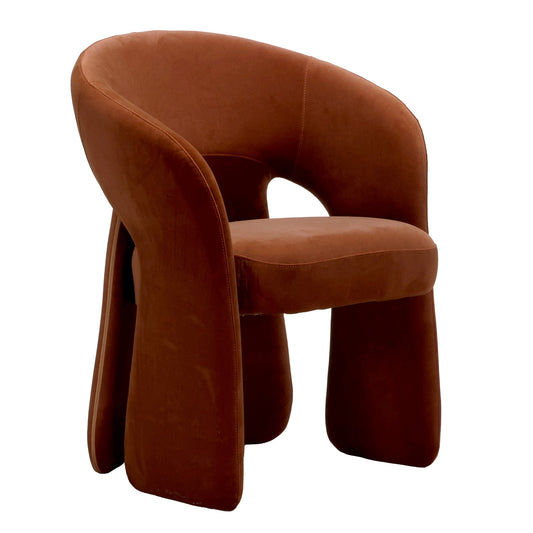 Fabric Dining Chair | Burnt Brown | Myka Home