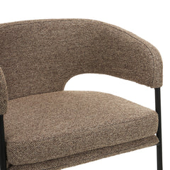 Fabric Dining Chair | Cobble Chocolate (Set Of 2) | Myka Home