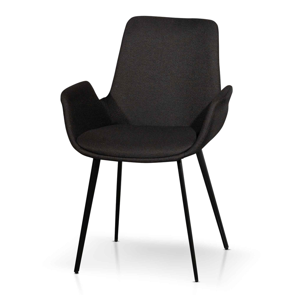 Fabric Dining Chair Black (Set of 2) - View 4