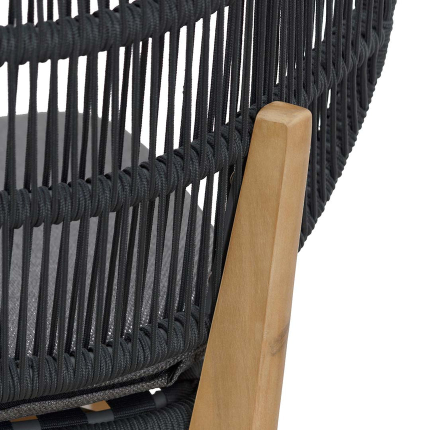 Ex display - CDC6721-EM Outdoor Dining Chair - Anthracite Grey Cushion - View 8