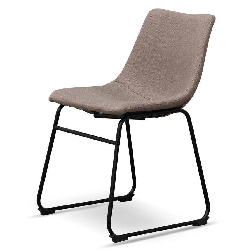 Fabric Dining Chair - Brown Grey (Set of 2) - View 4