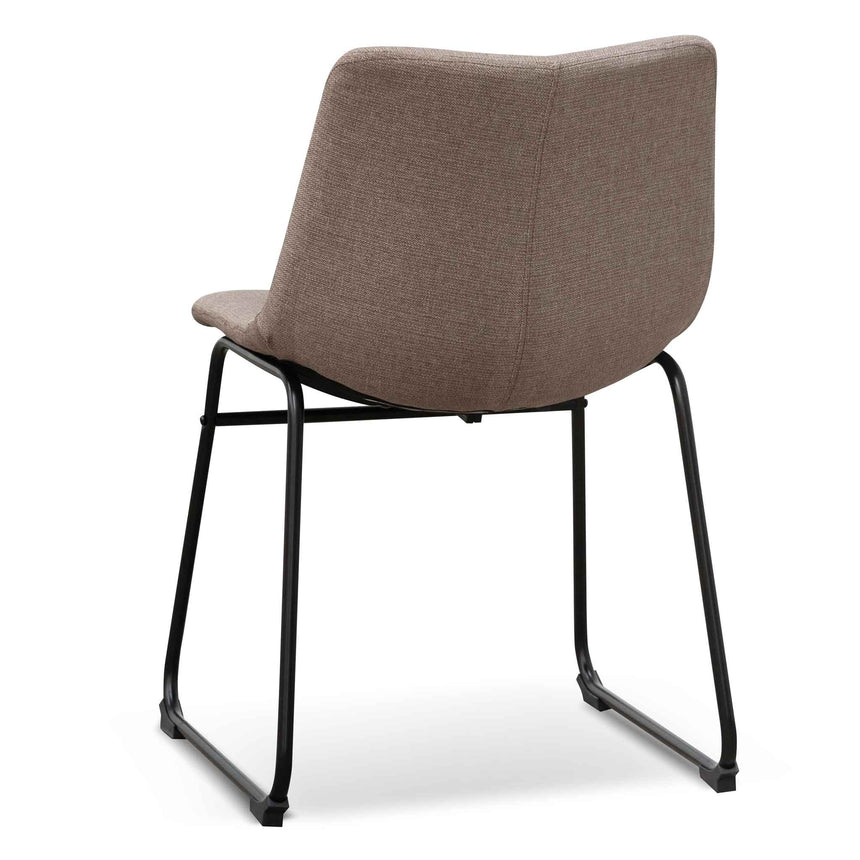 Fabric Dining Chair - Brown Grey (Set of 2) - View 6