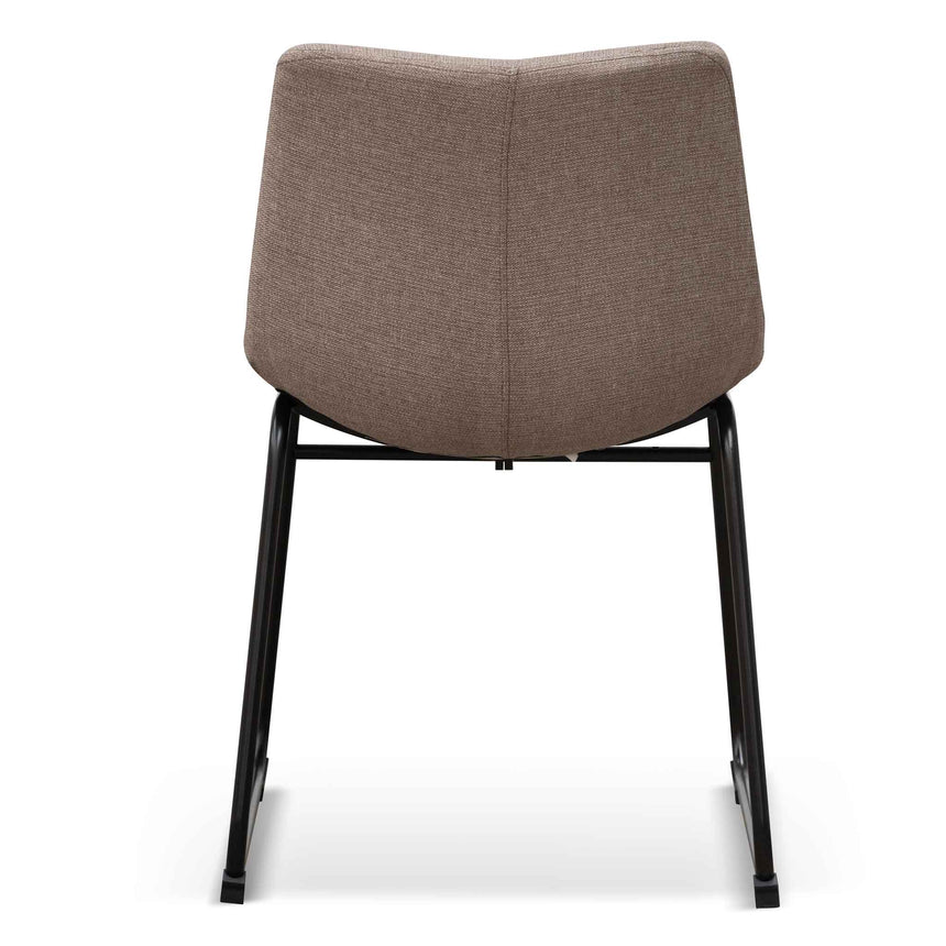 Fabric Dining Chair - Brown Grey (Set of 2) - View 7