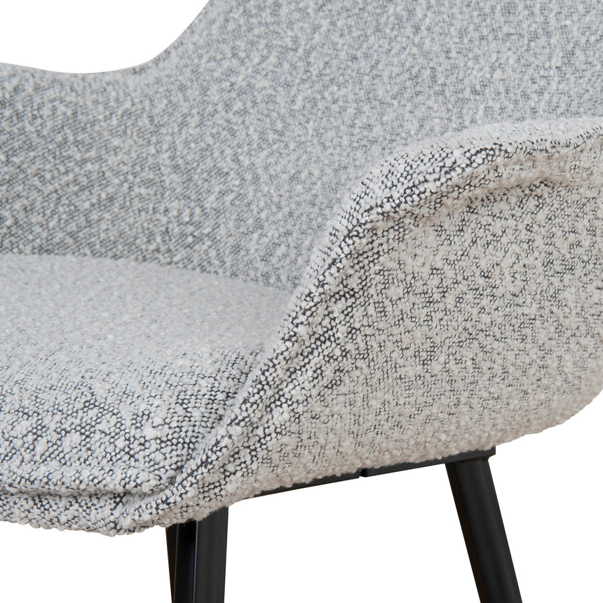 Dining Chair - Moonlit Pepper Boucle (Set of 2) - View 9