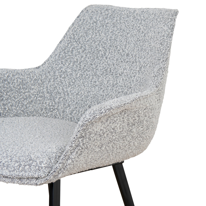 Dining Chair - Moonlit Pepper Boucle (Set of 2) - View 12