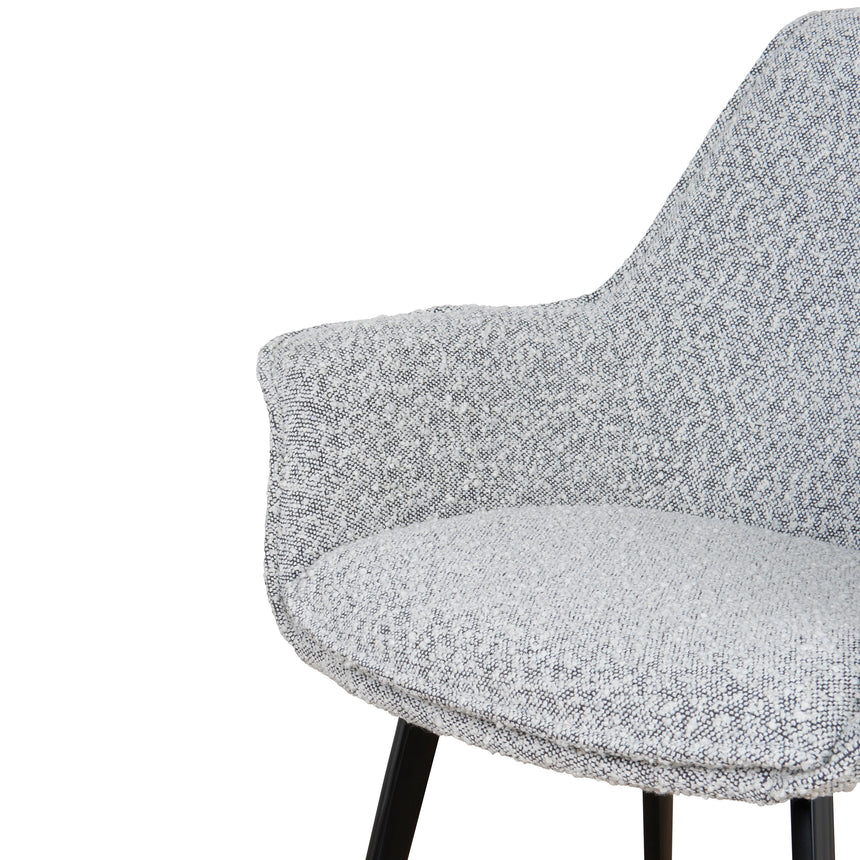 Dining Chair - Moonlit Pepper Boucle (Set of 2) - View 13