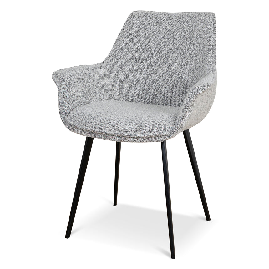 Dining Chair - Moonlit Pepper Boucle (Set of 2) - View 2