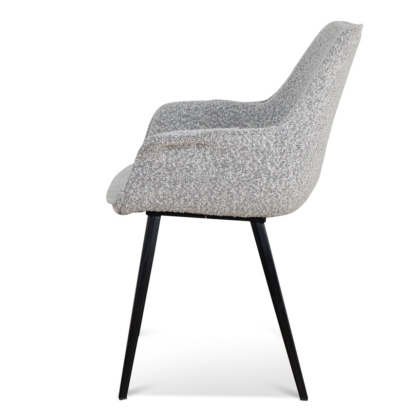Dining Chair - Moonlit Pepper Boucle (Set of 2) - View 4