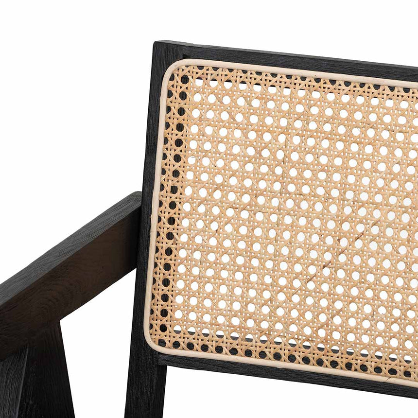 Rattan Dining Chair - Black - View 6