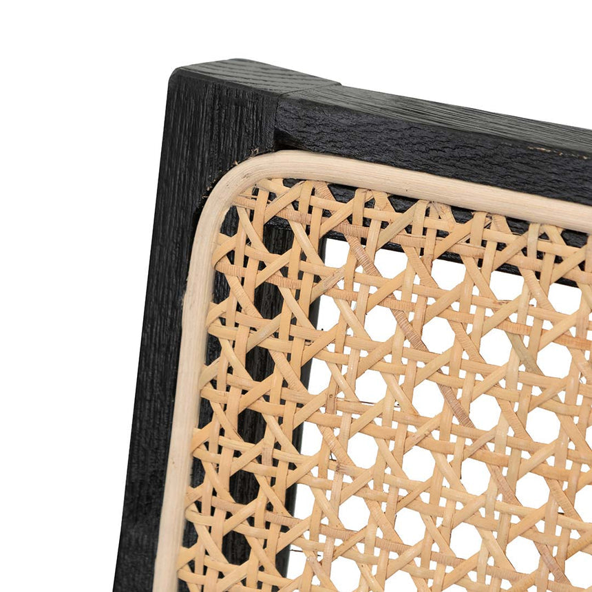 Rattan Dining Chair - Black - View 8
