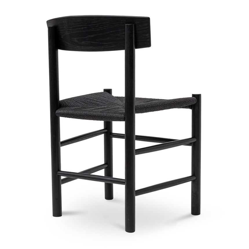 Rattan Dining Chair - Full Black (Set of 2) - View 5