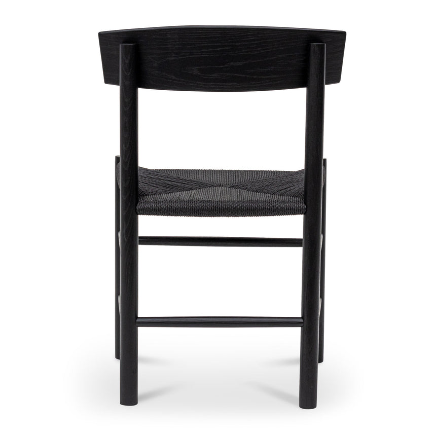 Rattan Dining Chair - Full Black (Set of 2) - View 6
