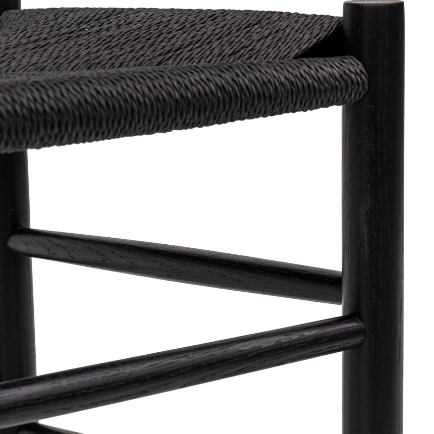 Rattan Dining Chair - Full Black (Set of 2) - View 9