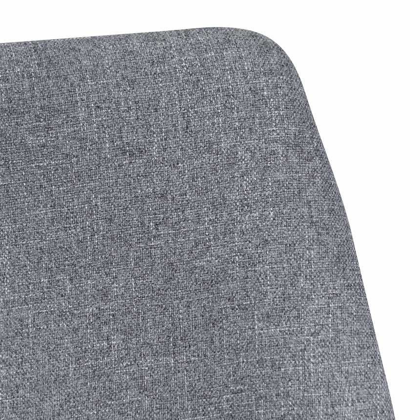 Fabric Dining Chair - Pebble Grey in Black Legs (Set of 2) - View 8