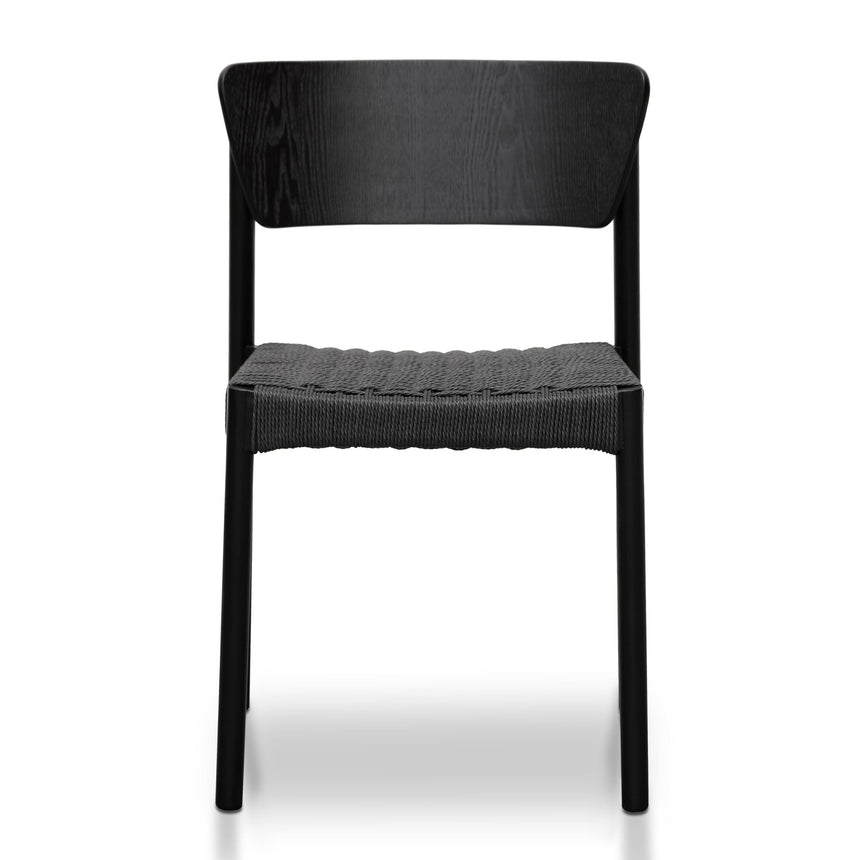 Rope Seat Dining Chair - Black (Set of 2) - View 3