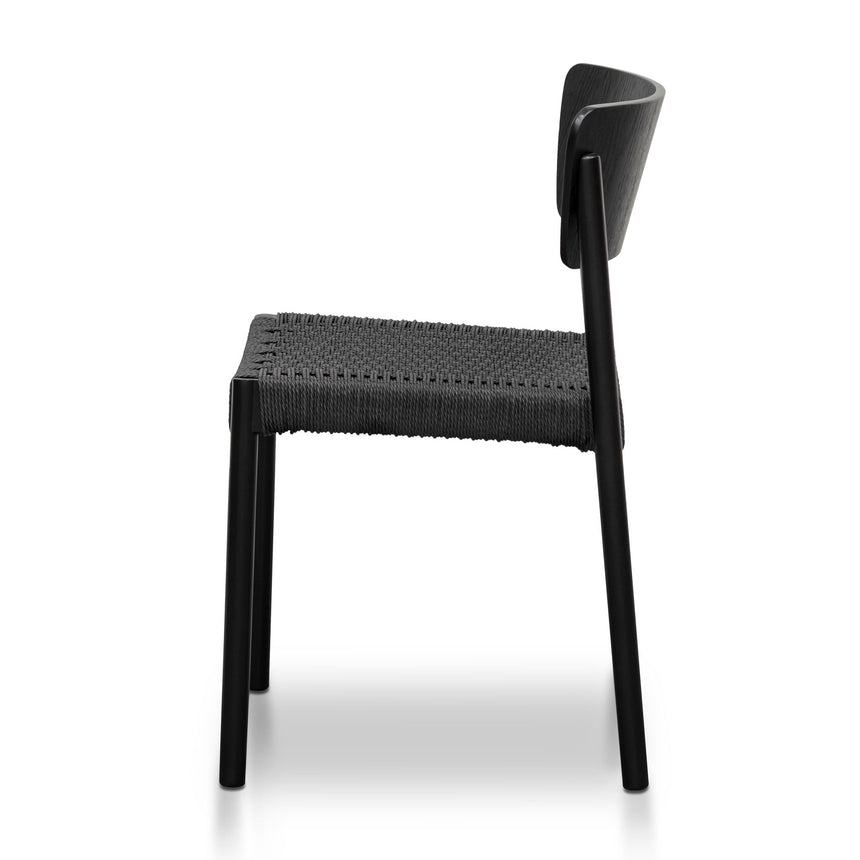 Rope Seat Dining Chair - Black (Set of 2) - View 4