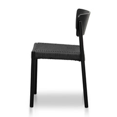 Ex Display - CDC8151-SD Rope Seat Dining Chair - Black