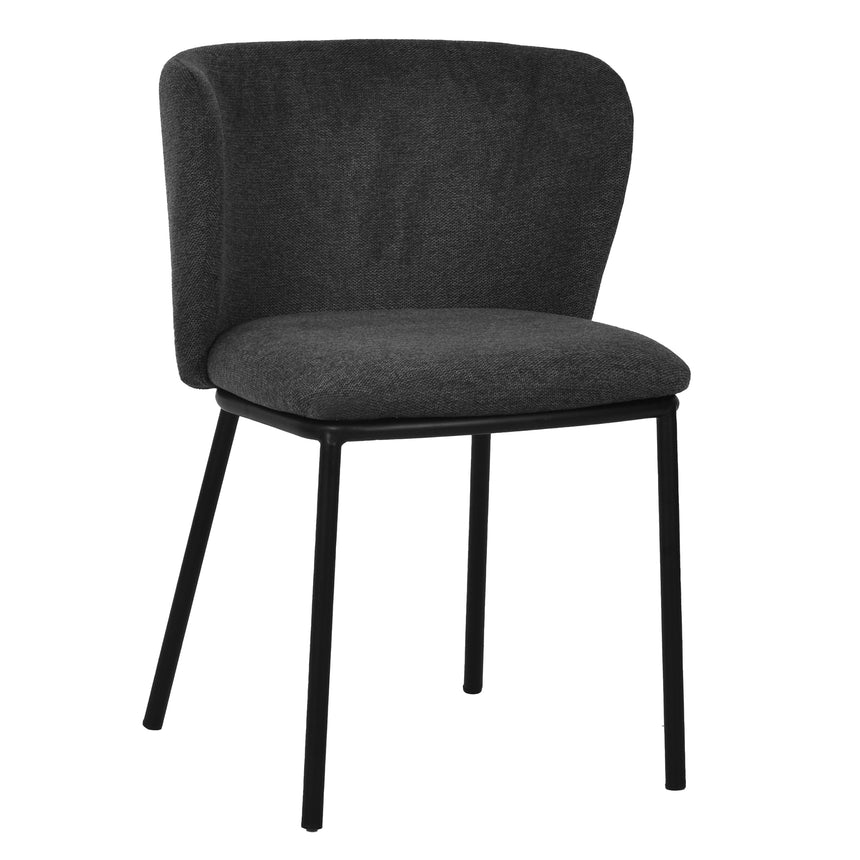 Fabric Dining Chair - Charcoal Grey (Set of 2) - View 3