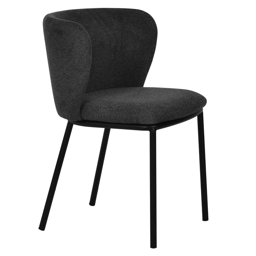 Fabric Dining Chair - Charcoal Grey (Set of 2) - View 4