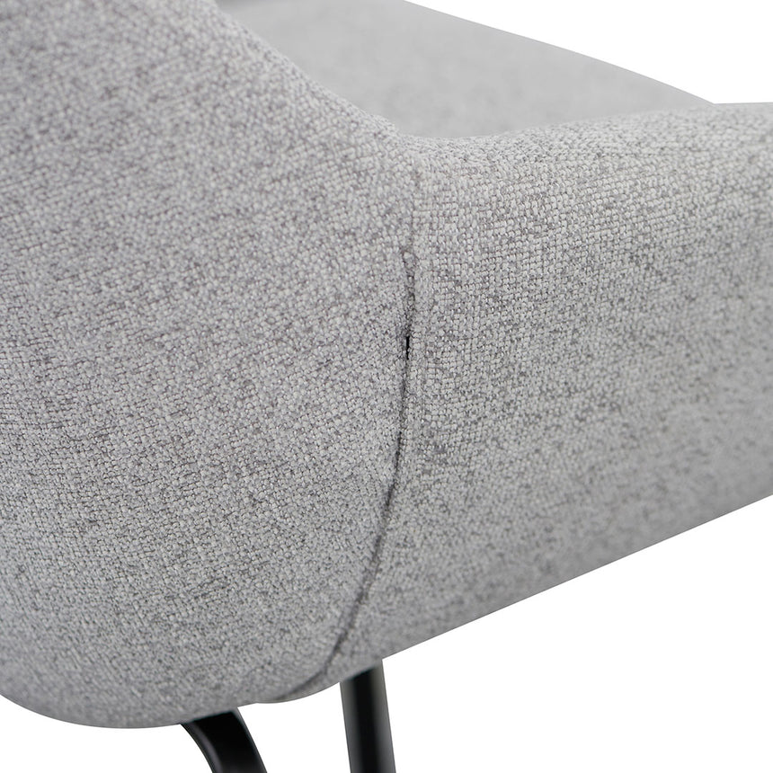 Fabric Dining Chair - Spec Grey (Set of 2) - View 9