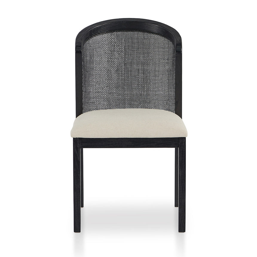 Black ELM Dining Chair - Light Beige (Set of 2) - View 3