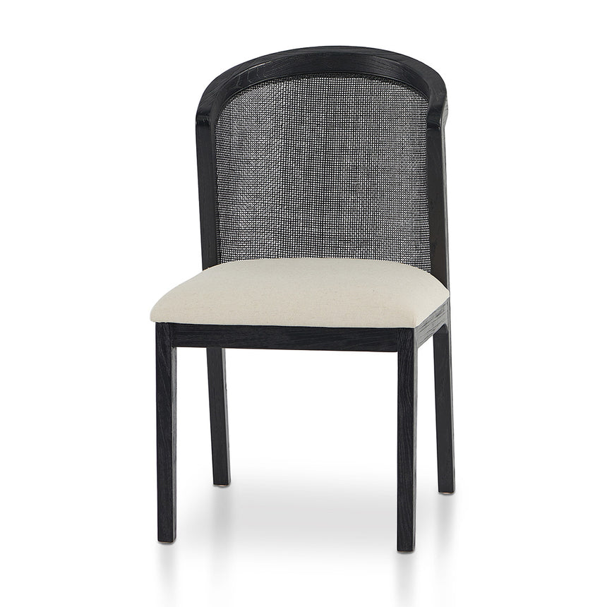 Black ELM Dining Chair - Light Beige (Set of 2) - View 2