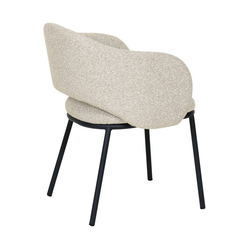 Black Dining Chair - Clay Grey - View 4