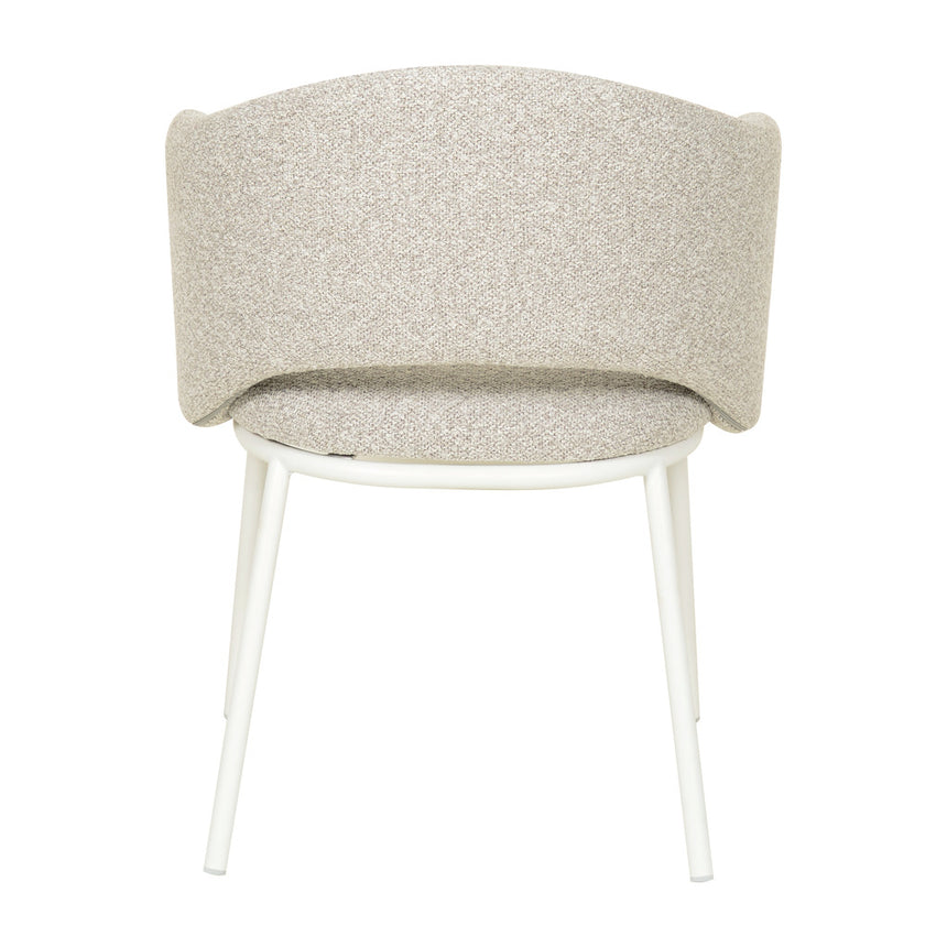 White Dining Chair - Clay Grey - View 6