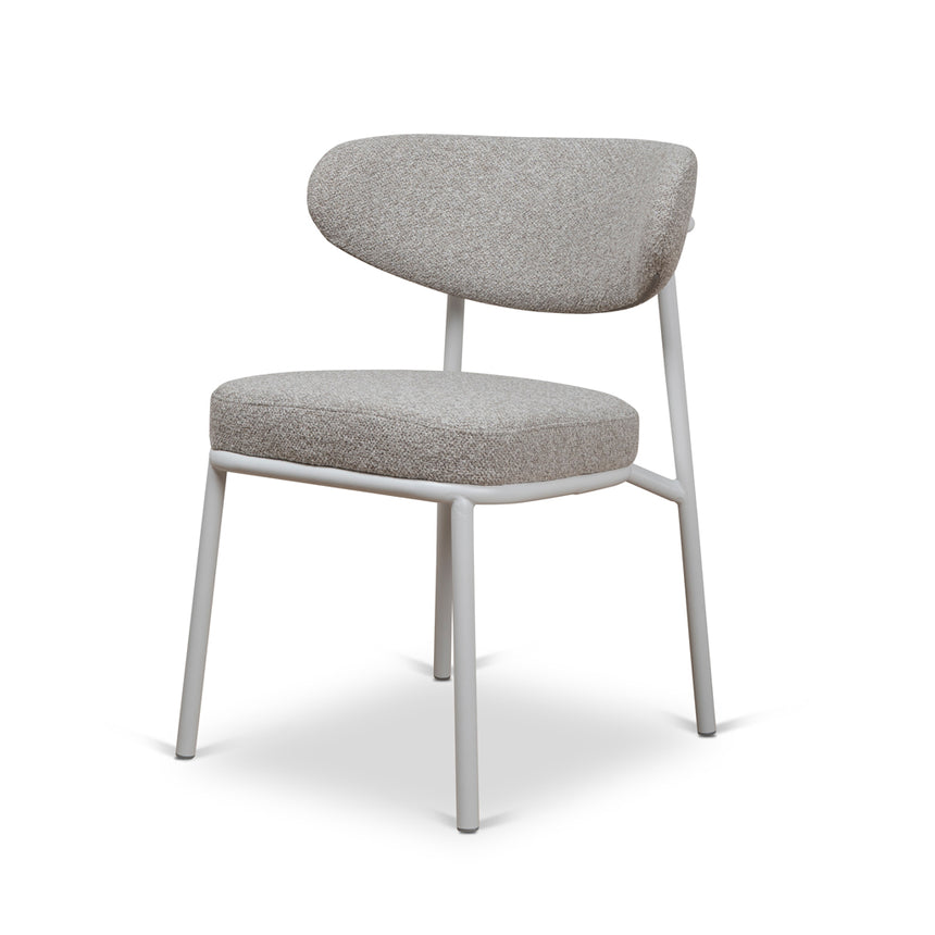 White Dining Chair - Clay Grey (Set of 2) - View 2