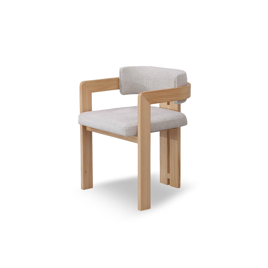 Natural Ash Dining Chair - Stone Beige (Set of 2) - View 2