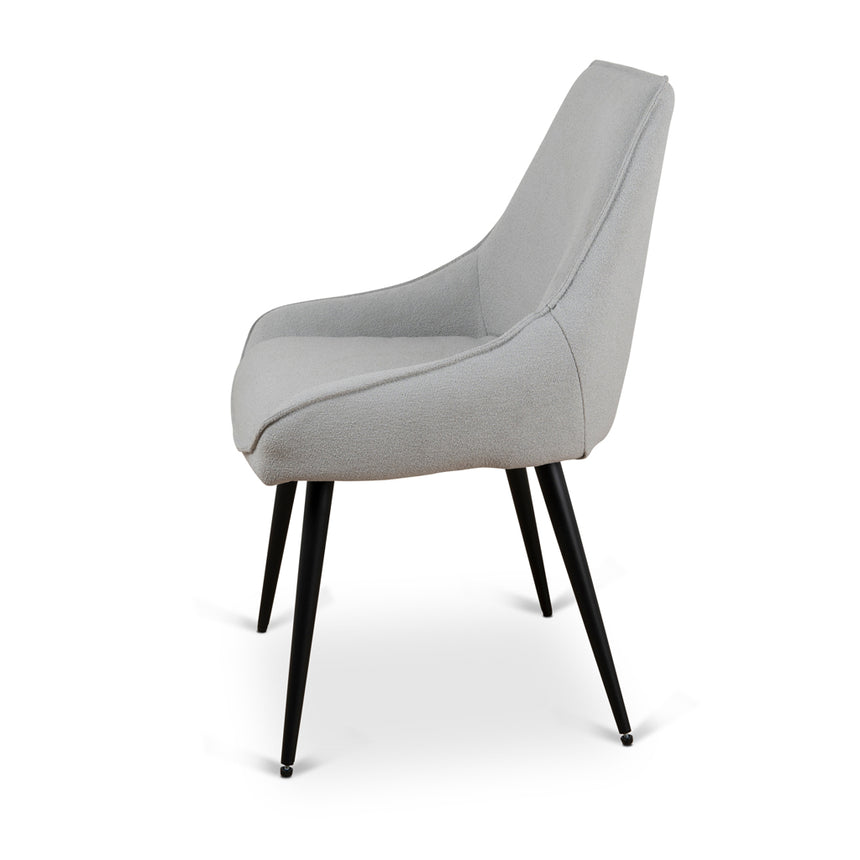 Fabric Dining Chair - Pale Grey - View 2