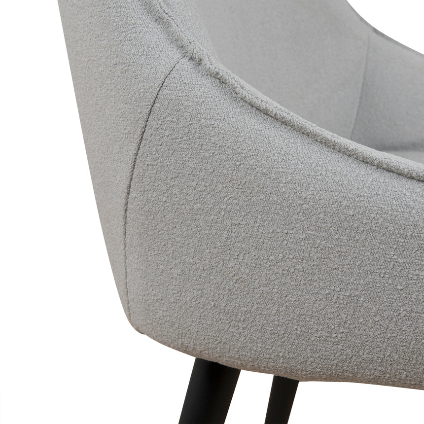 Fabric Dining Chair - Pale Grey - View 7