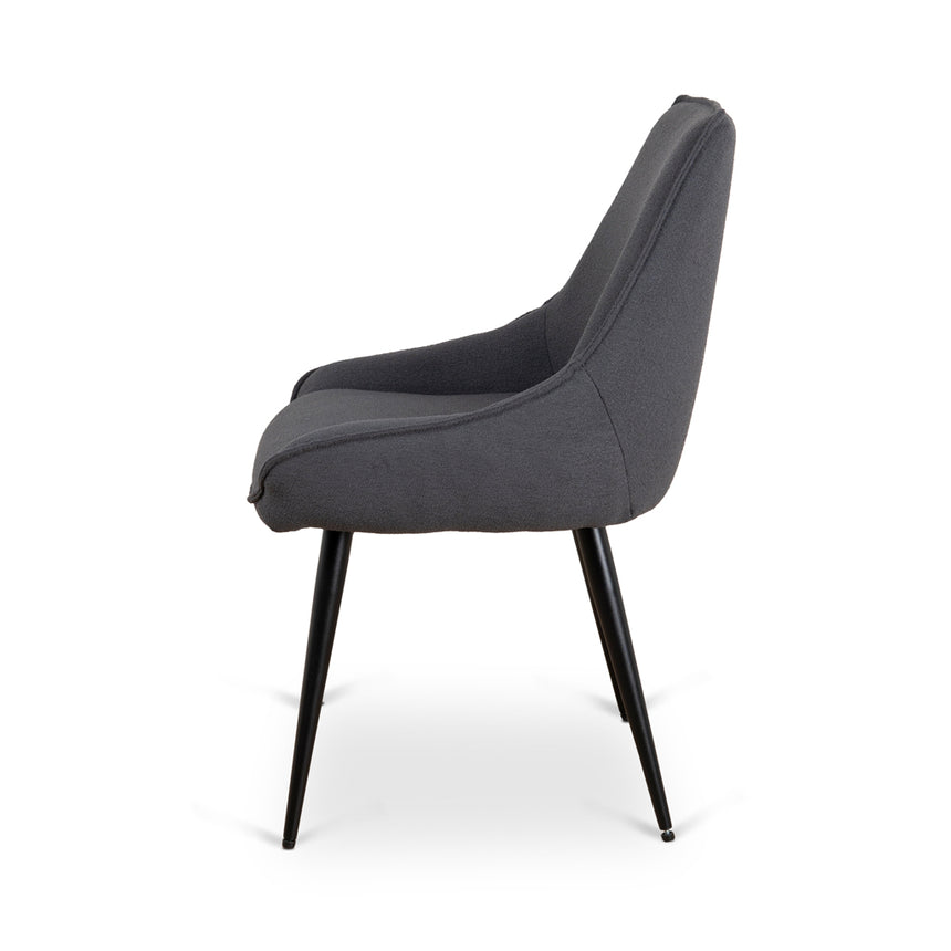 Fabric Dining Chair - Charcoal - View 3