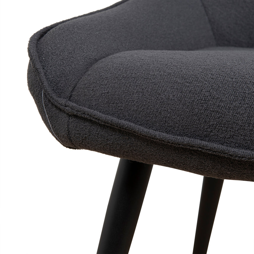Fabric Dining Chair - Charcoal - View 7