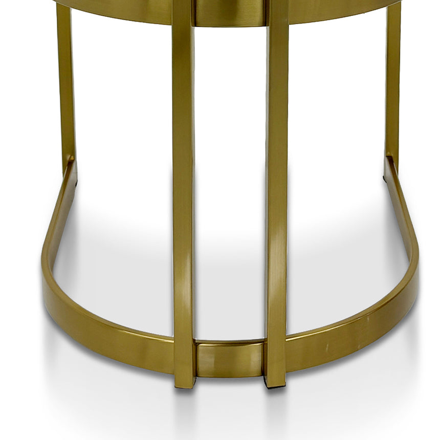 Silver Grey Boucle Dining Chair - Golden Base - View 6