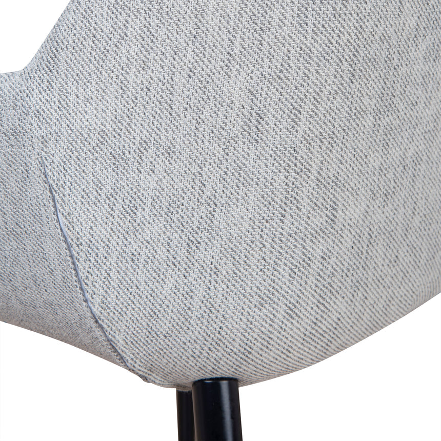 Fabric Dining chair - Silver Grey - View 11